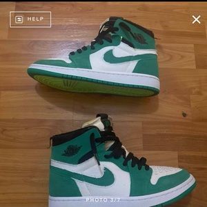 Air Jordan 1 stadium green size 7.5 worn twice, perfect condition